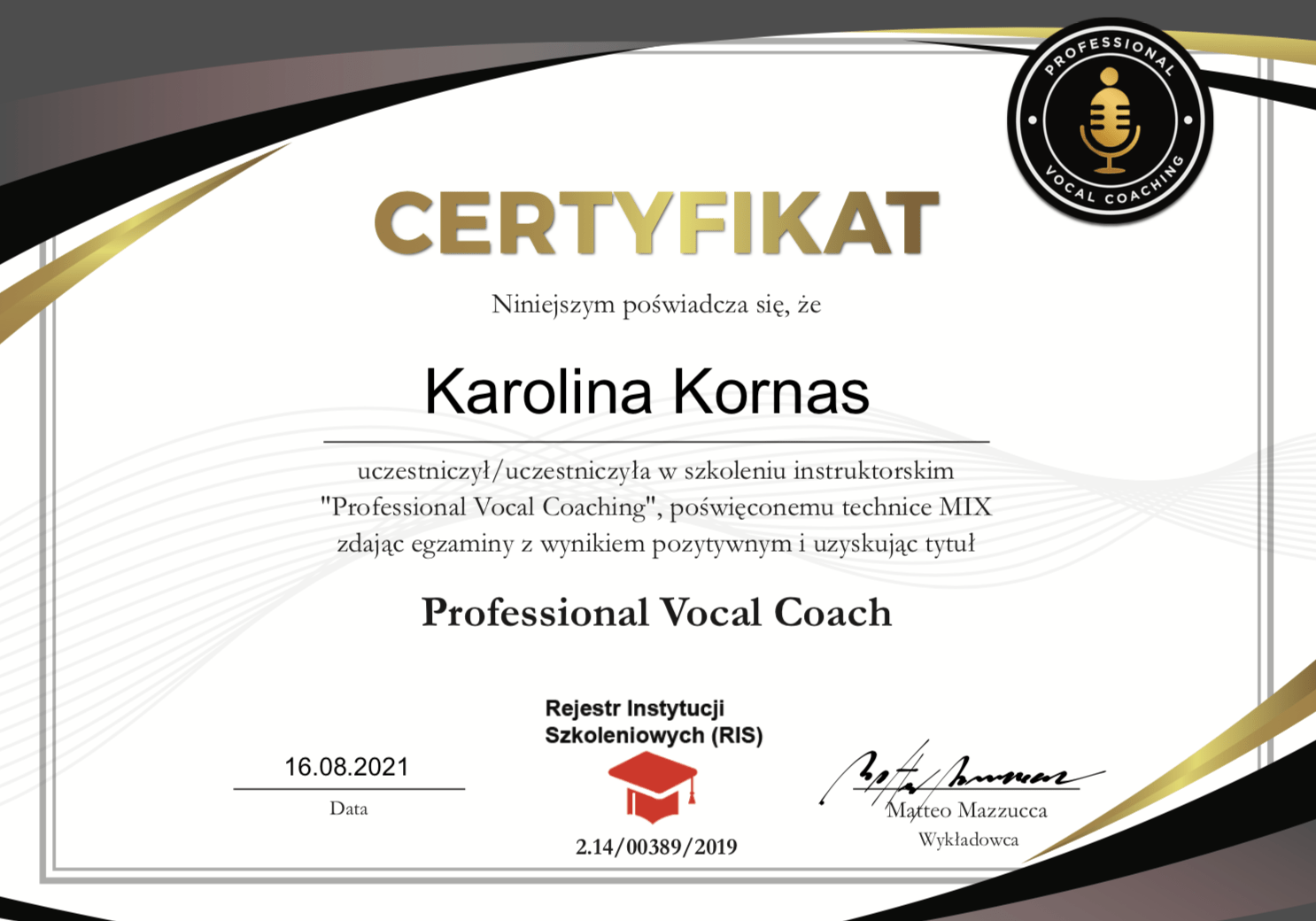 certyfikat